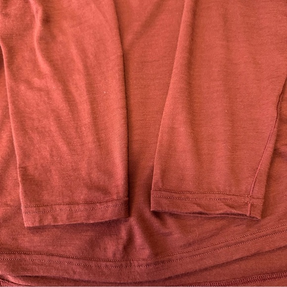 REI Co-Op Merino 185 Long Sleeve 1/2 Zip Base Layer Top In Smoked Paprika M - Picture 11 of 16